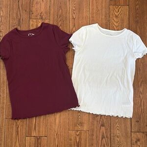 art class Burgundy and White Short Sleeve Tees